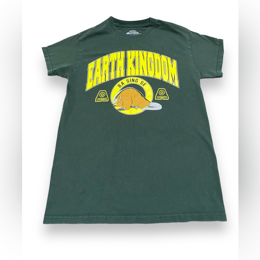 Nickelodeon Avatar Earth Kingdom BA SING SEE Graphics Kids Tee Size S